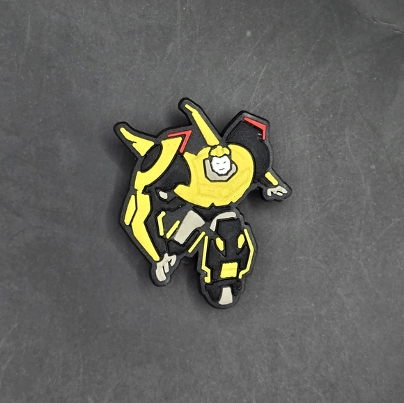 (5/$15) Bumble Bee Transformer Croc Charm - Picture 1 of 2